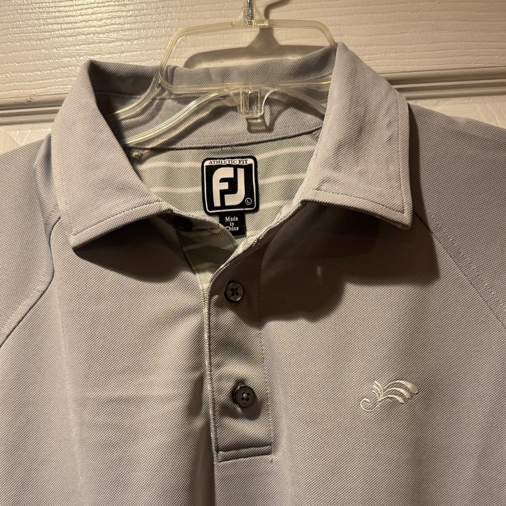 FootJoy Men’s Light Gray Polo with Subtle Embroidered Logo